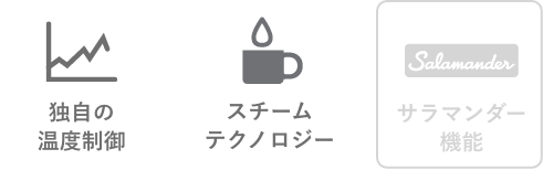独自の温度制御 スチームテクノロジー